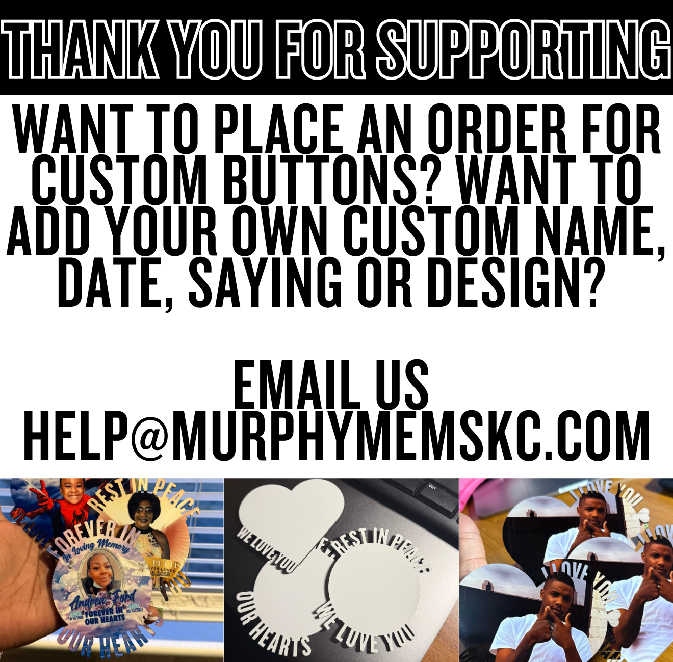 MDF BLANK- 6pk WE LOVE YOU HEART